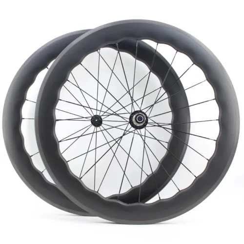 700C Road Bike Carbon Wheelset Clincher Tubeless 65mm Depth 25mm Width V Brake