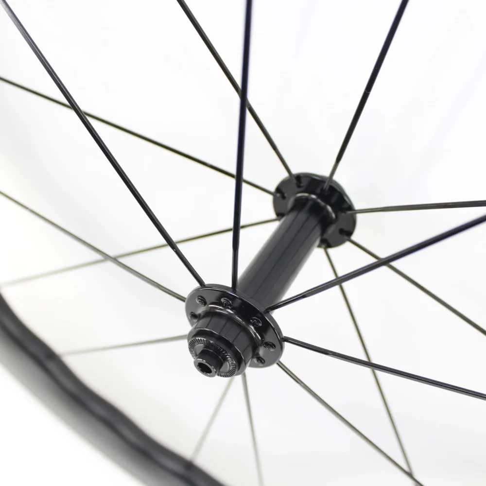 700C Road Bike Carbon Wheelset Clincher Tubeless 65mm Depth 25mm Width V Brake