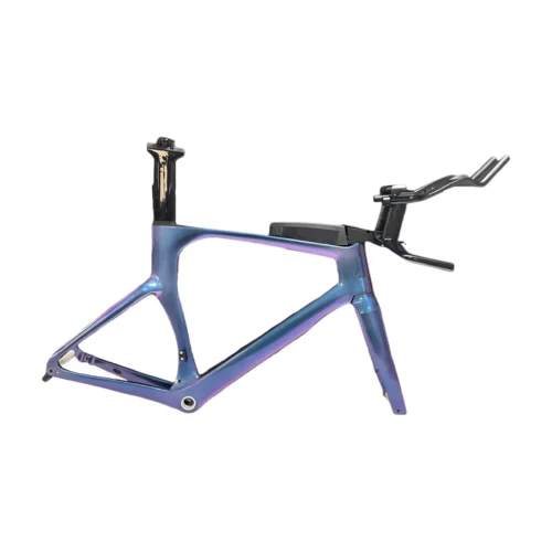 TCF324-1 High-quality Carbon Fiber TT Time Trial/triathlon Bicycle Frame with Color-changing Finish