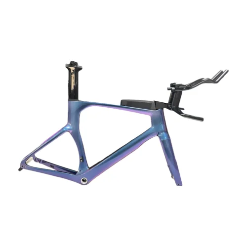 TCF324-2 High-quality Carbon Fiber TT Time Trial/triathlon Bicycle Frame with Color-changing Finish