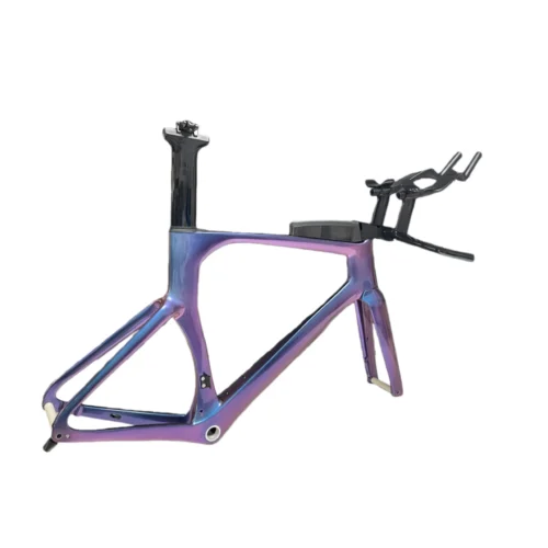 TCF324-3 High-quality Carbon Fiber TT Time Trial/triathlon Bicycle Frame with Color-changing Finish