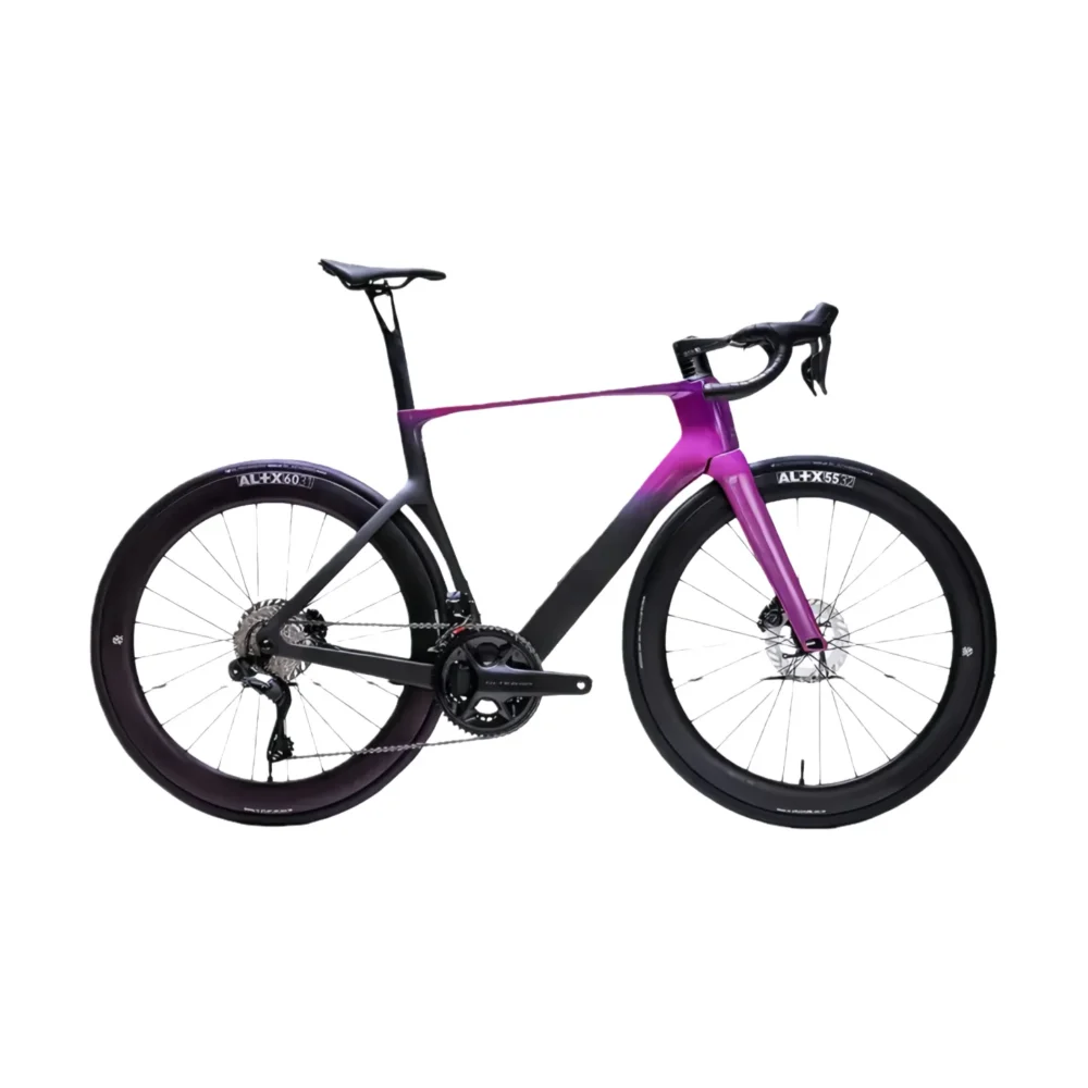 Dreamy Purple High-end Carbon Fiber Aerodynamic Bicycle Frame