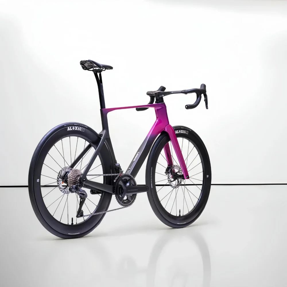 Dreamy Purple High-end Carbon Fiber Aerodynamic Bicycle Frame