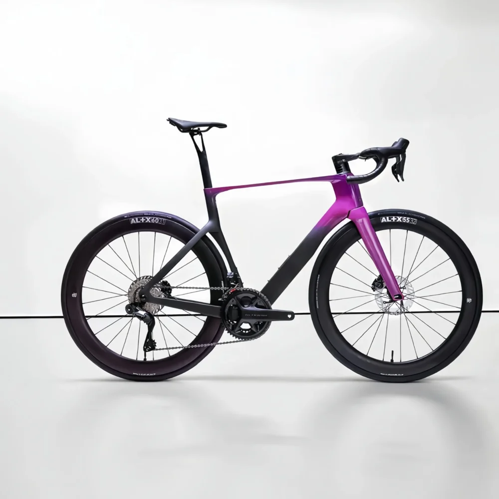Dreamy Purple High-end Carbon Fiber Aerodynamic Bicycle Frame