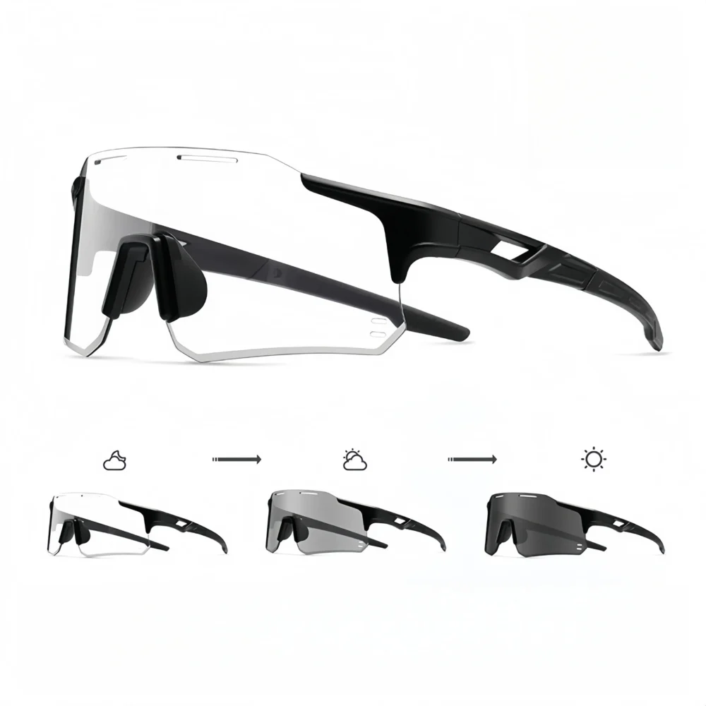 Outdoor Cycling Glasses Photochromic Glasses Daytime and Nighttime