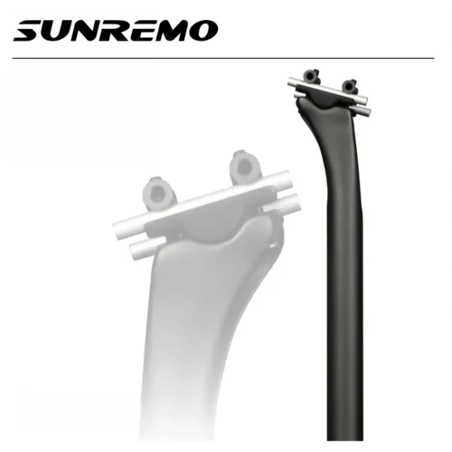 Carbon fiber aero seatpost, available in 27.2mm, 30.8mm, and 31.6mm diameters, suitable for road and mountain bikes