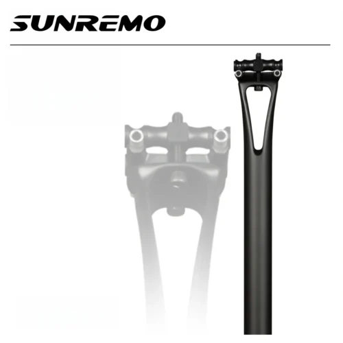 Carbon fiber aero seatpost, available in 27.2mm, 30.8mm, and 31.6mm diameters, suitable for road and mountain bikes