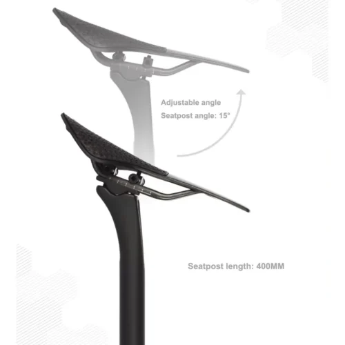 Carbon fiber aero seatpost, available in 27.2mm, 30.8mm, and 31.6mm diameters, suitable for road and mountain bikes