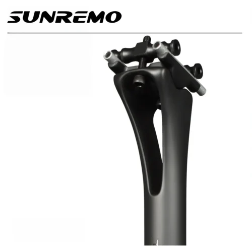 Carbon fiber aero seatpost, available in 27.2mm, 30.8mm, and 31.6mm diameters, suitable for road and mountain bikes