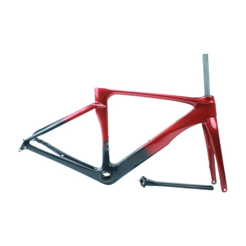 Carbon fiber road aero frame rim and disc brake frame fully hidden inner routing