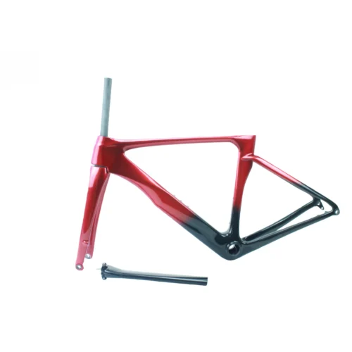Carbon fiber road aero frame rim and disc brake frame fully hidden inner routing