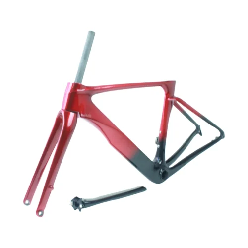 Carbon fiber road aero frame rim and disc brake frame fully hidden inner routing