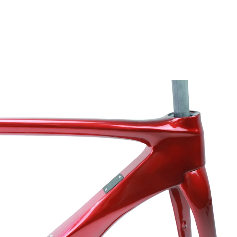 Carbon fiber road aero frame rim and disc brake frame fully hidden inner routing
