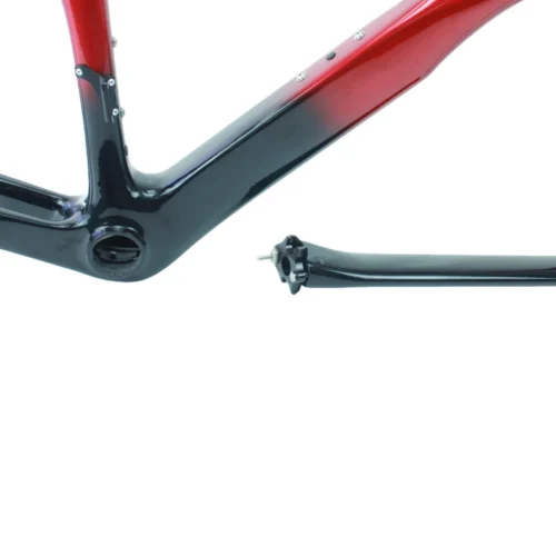 Carbon fiber road aero frame rim and disc brake frame fully hidden inner routing