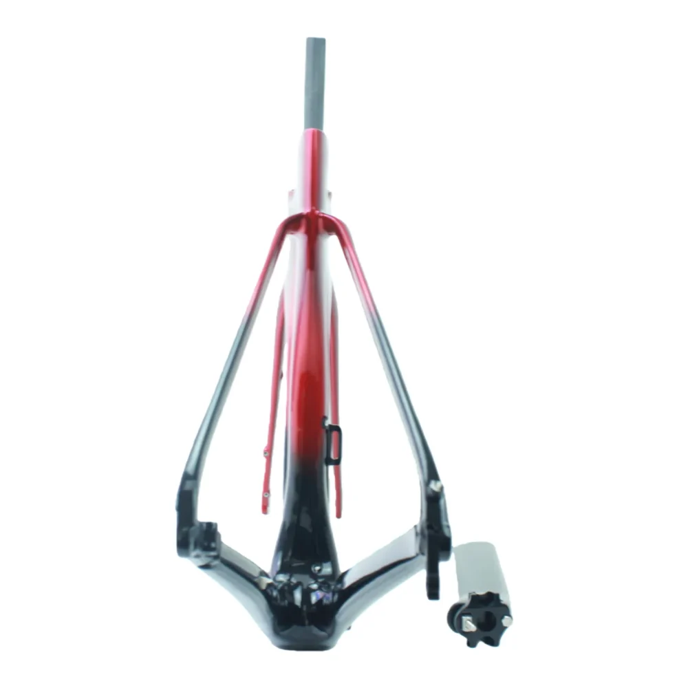 Carbon fiber road aero frame rim and disc brake frame fully hidden inner routing