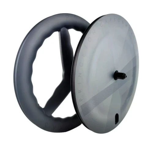 700C Carbon Fiber Front 3 Spokes Rear Disc Wheels Road Bicycle Wheelset Tubeless