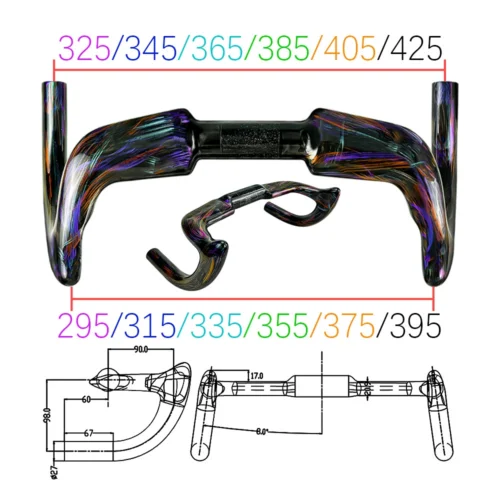 2026 Fixed All-Carbon Wire-Drive Track Bike Handlebars, Drop Bars, Fixed Gear Handlebars, Painted Version