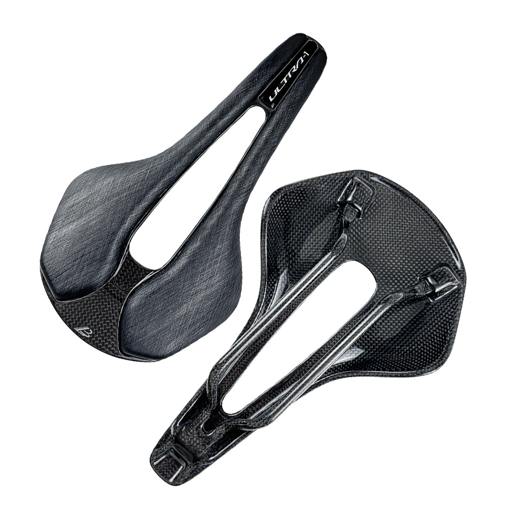 2026 New Ultra Lightweight Carbon Fiber Mountain Bike Saddle with Large Hollow Seat Cushion