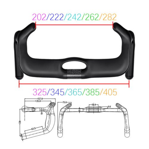 2026 Sprint Professional Racing Full Carbon Fiber Track Bike Handlebars (Fixed Gear)