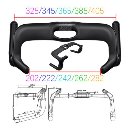 2026 Sprint Professional Racing Full Carbon Fiber Track Bike Handlebars (Fixed Gear)