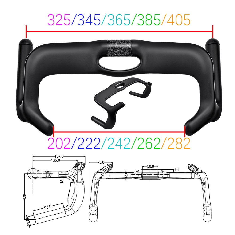 2026 Sprint Professional Racing Full Carbon Fiber Track Bike Handlebars (Fixed Gear)
