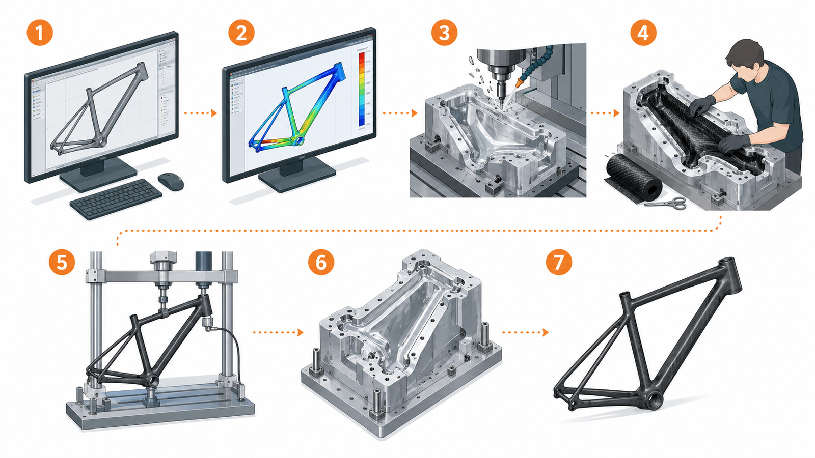 Engineering workflow for bike frame development