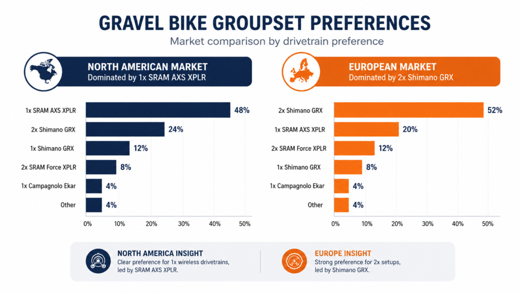 Gravel bike groupset market comparison