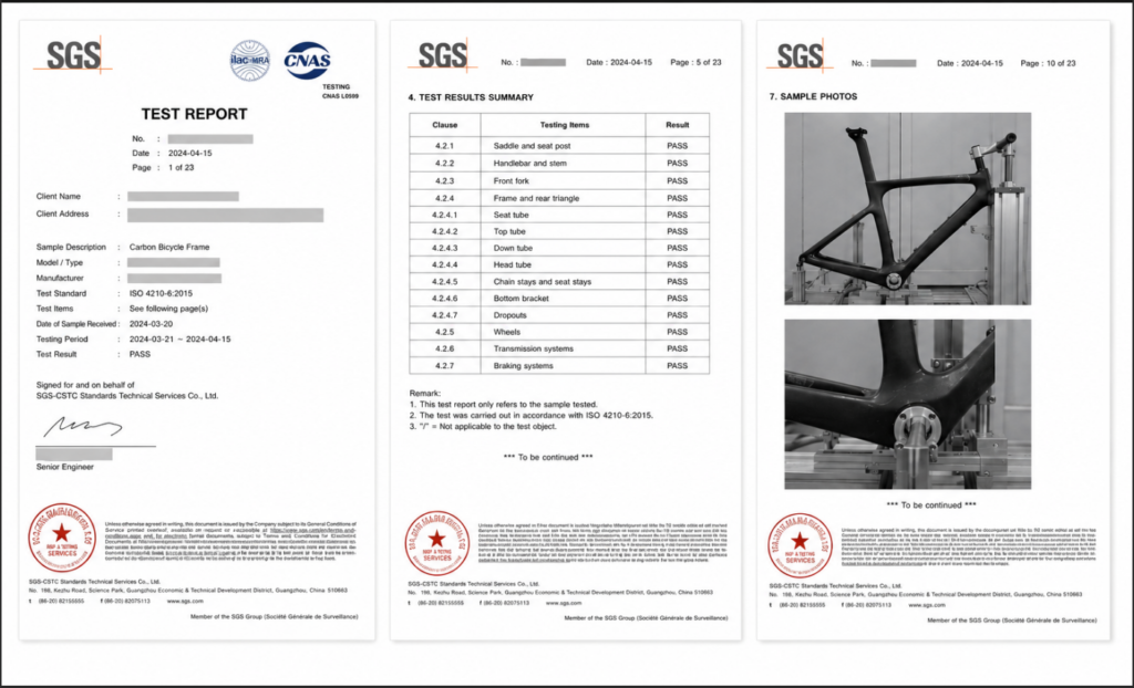 ISO test report