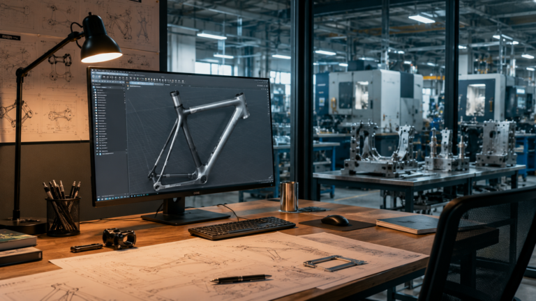 Industrial office with engineering workspace