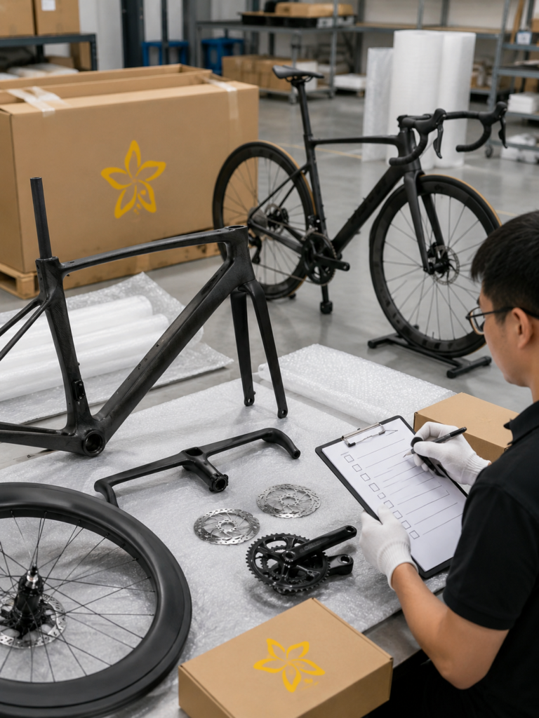 Bicycle assembly and inspection station