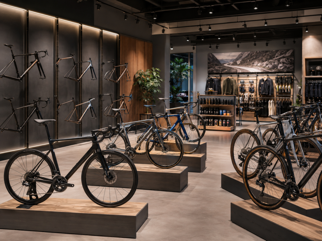 Modern bike showroom interior design