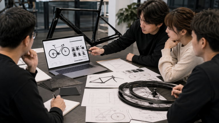 Dealer preparing bicycle product data for online listings